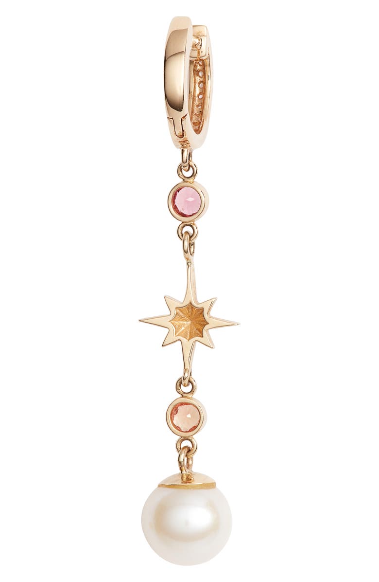 Marlo Laz Elixir Single Linear Pearl, Diamond & Stone Drop Earring, Alternate, color, 