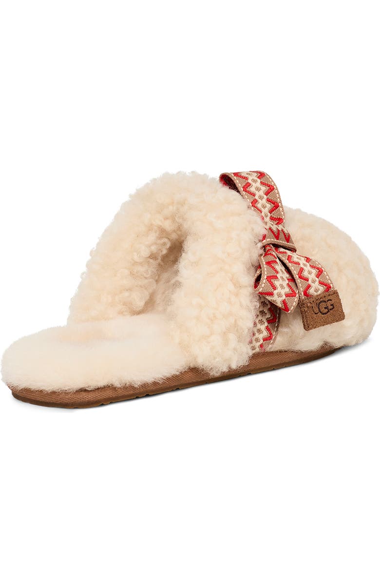 UGG<sup>®</sup> Maxi Curly Genuine Shearling Scuff Slipper, Alternate, color, Natural