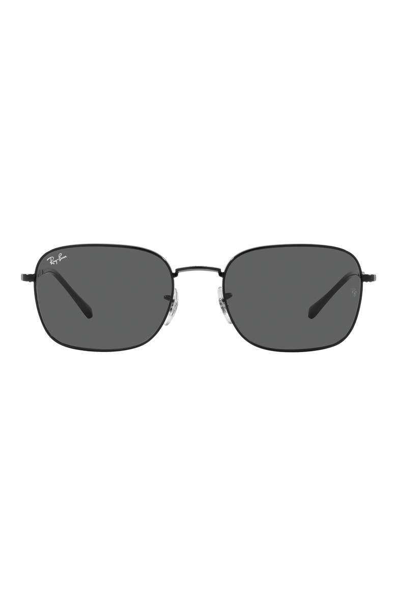 57mm Pillow Sunglasses, Main, color, BLACK
