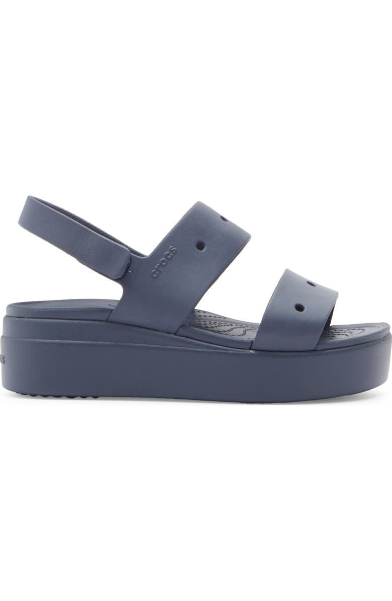 CROCS Brooklyn 4U Water Resistant Wedge Slingback Sandal, Alternate, color, Navy