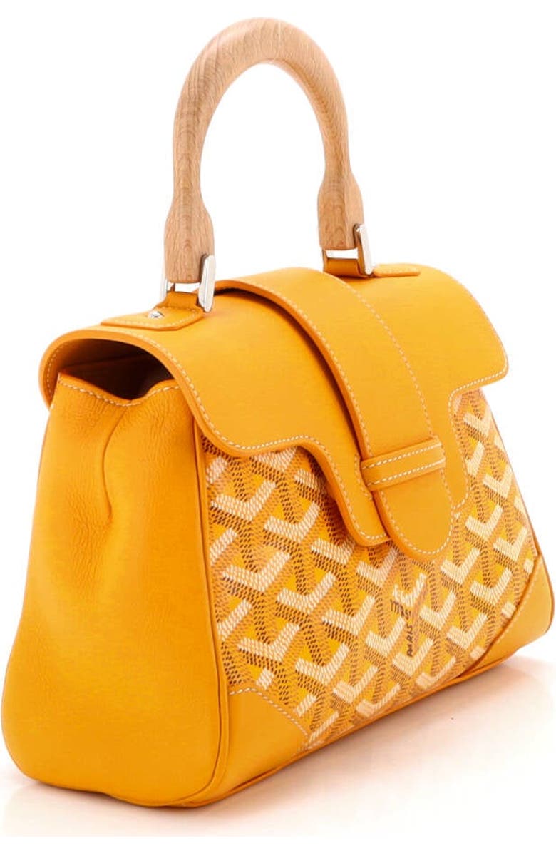 Pre-Owned Goyard Saigon Top Handle Bag Coated Canvas with Leather Mini, Alternate, color, Orange