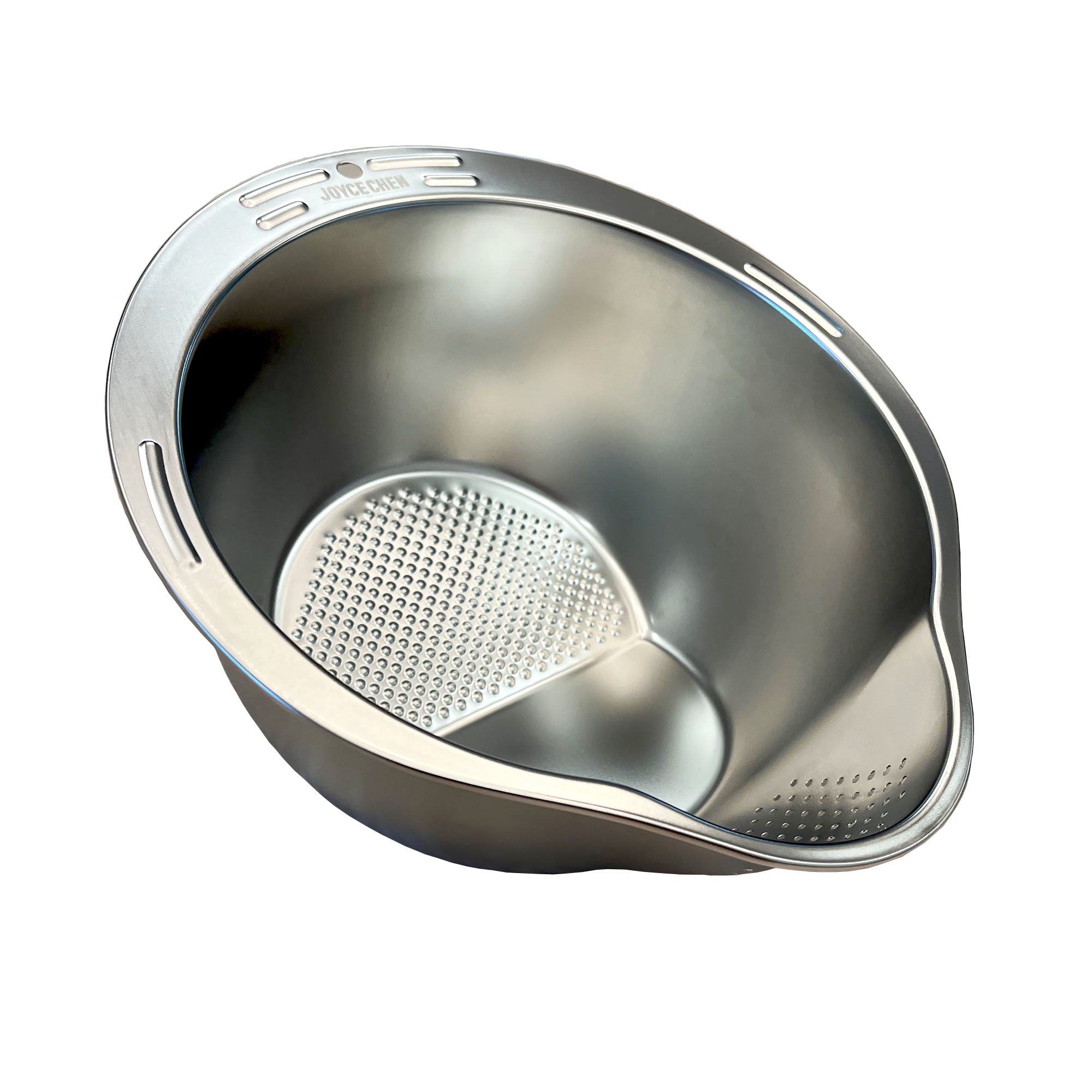 JOYCE CHEN Rice Washer, Colander, and Strainer - Metallic Silver