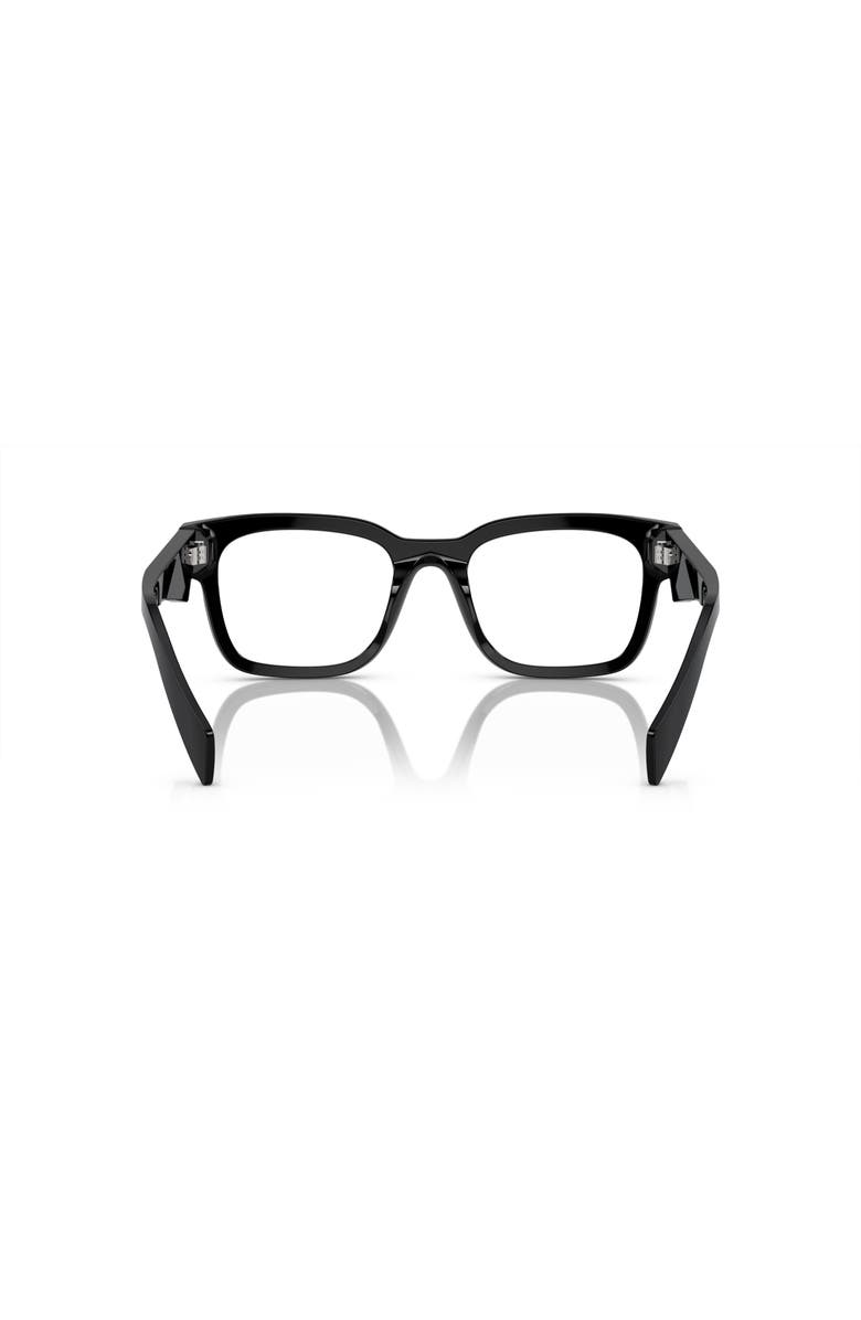 Prada 53mm Rectangle optical glasses, Alternate, color, Black