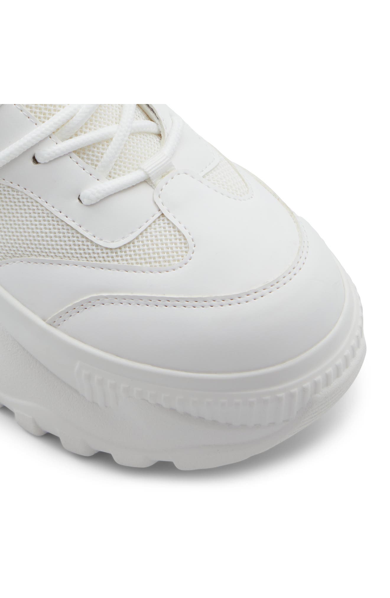 Majorrr Platform Faux Leather Sneaker, Alternate, color, WHITE