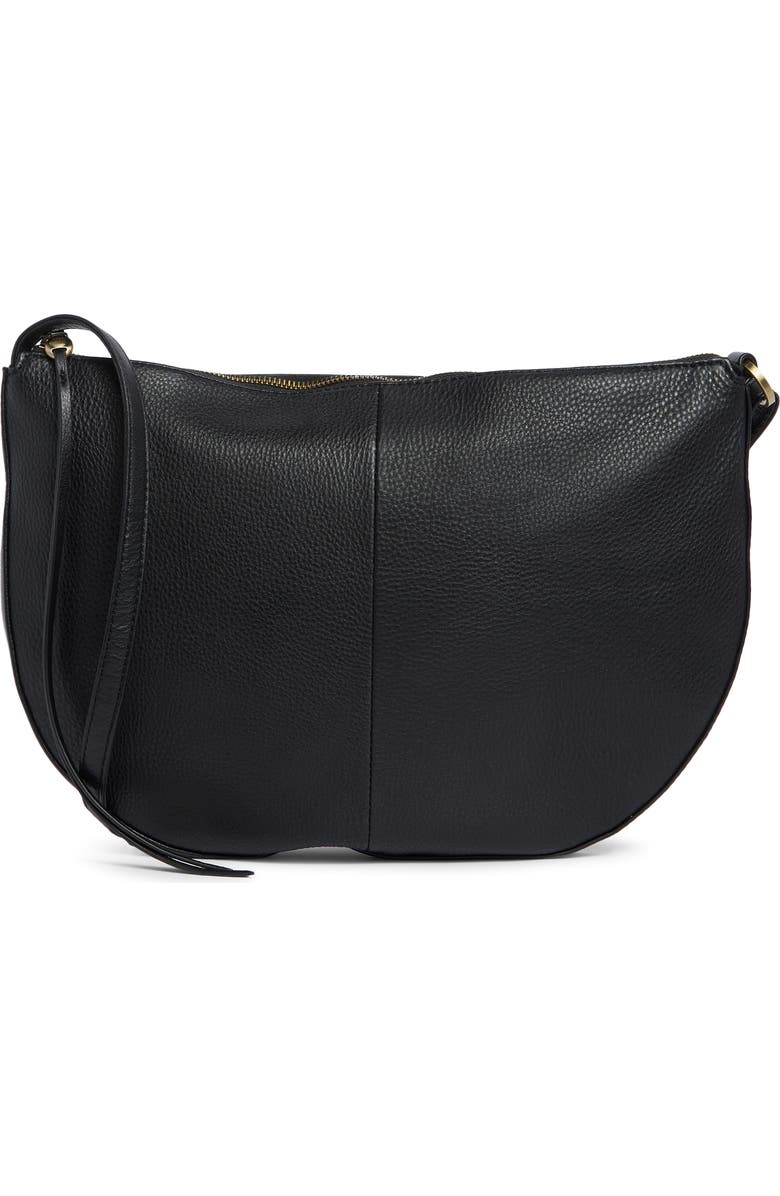 HOBO Cosmo Leather Shoulder Bag, Main, color, Black