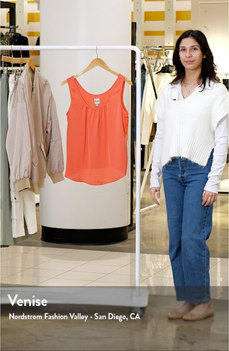 Scoop Neck Satin Tank, sales video thumbnail