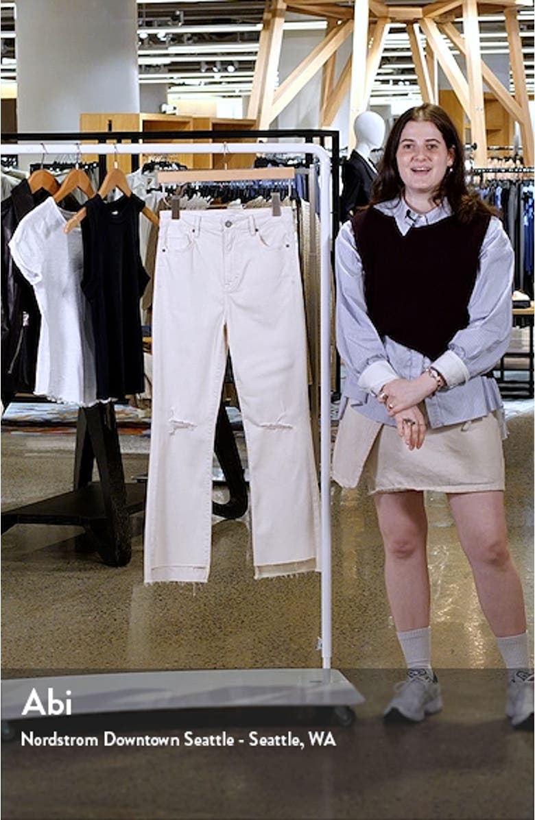 Raw Step Hem Wide Leg Jeans, sales video thumbnail