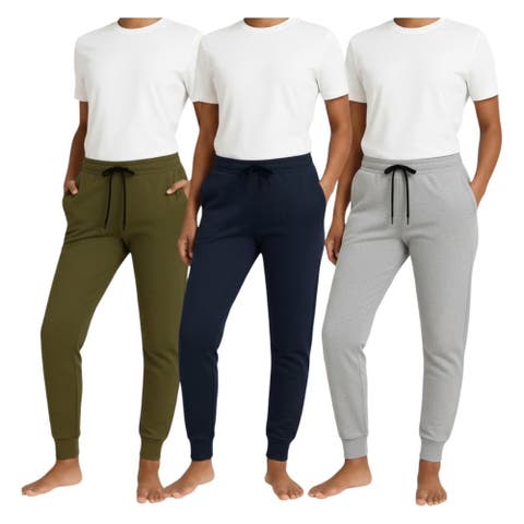 3 Pack Womens Ultra Soft Fleece Sweatpants Joggers