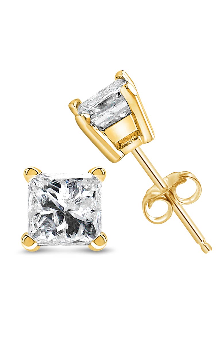 Haus of Brilliance Certified 14K Gold 1/3 Cttw Solitaire Diamond Stud Earrings, Alternate, color, Yellow