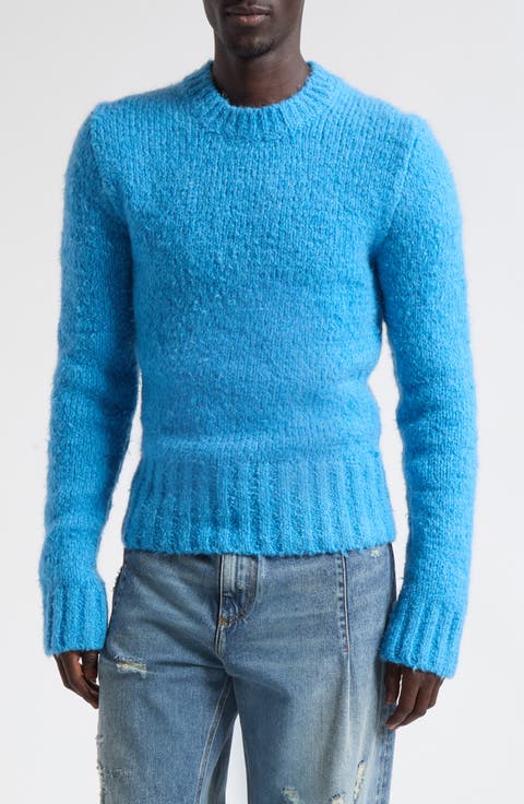 Bouclé Effect Mohair & Virgin Wool Blend Sweater