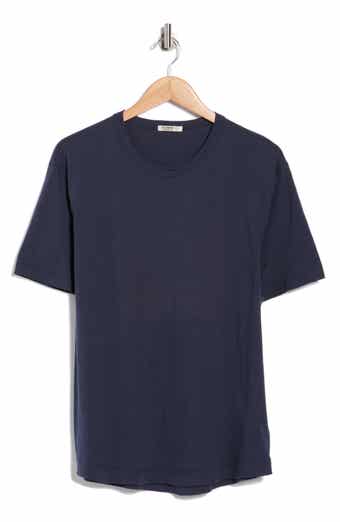 BUCK MASON Pima Cotton Slub Curved Hem T-Shirt