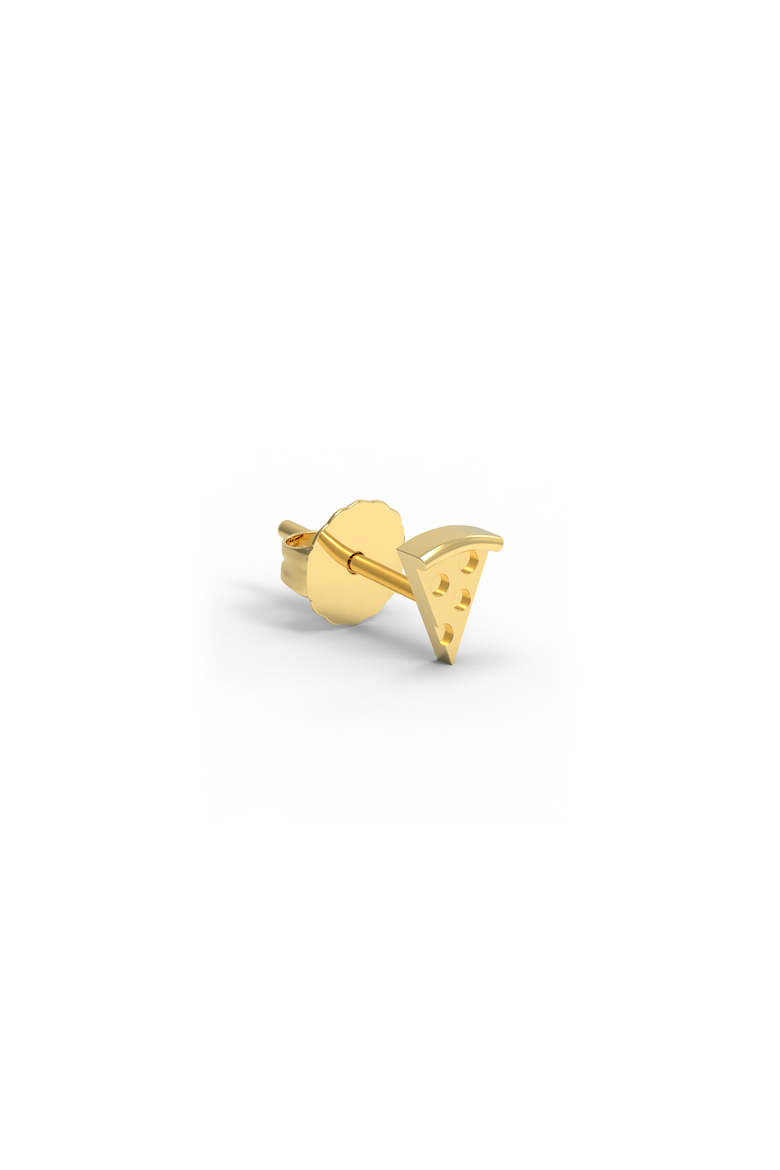 14K Yellow Gold Pizza Stud, Main, color, Gold - Butterfly Back