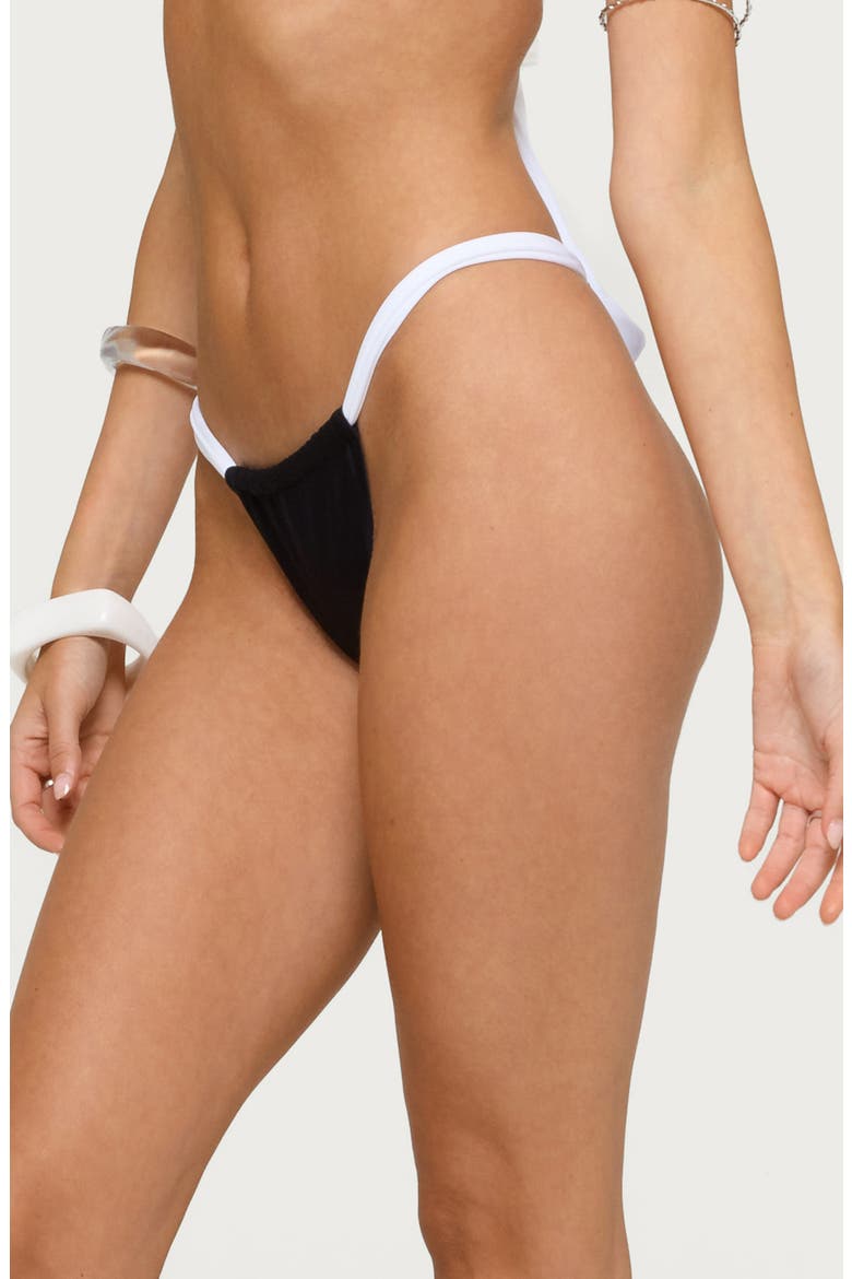 Romana Contrast Bikini Bottoms, Alternate, color, BLACK