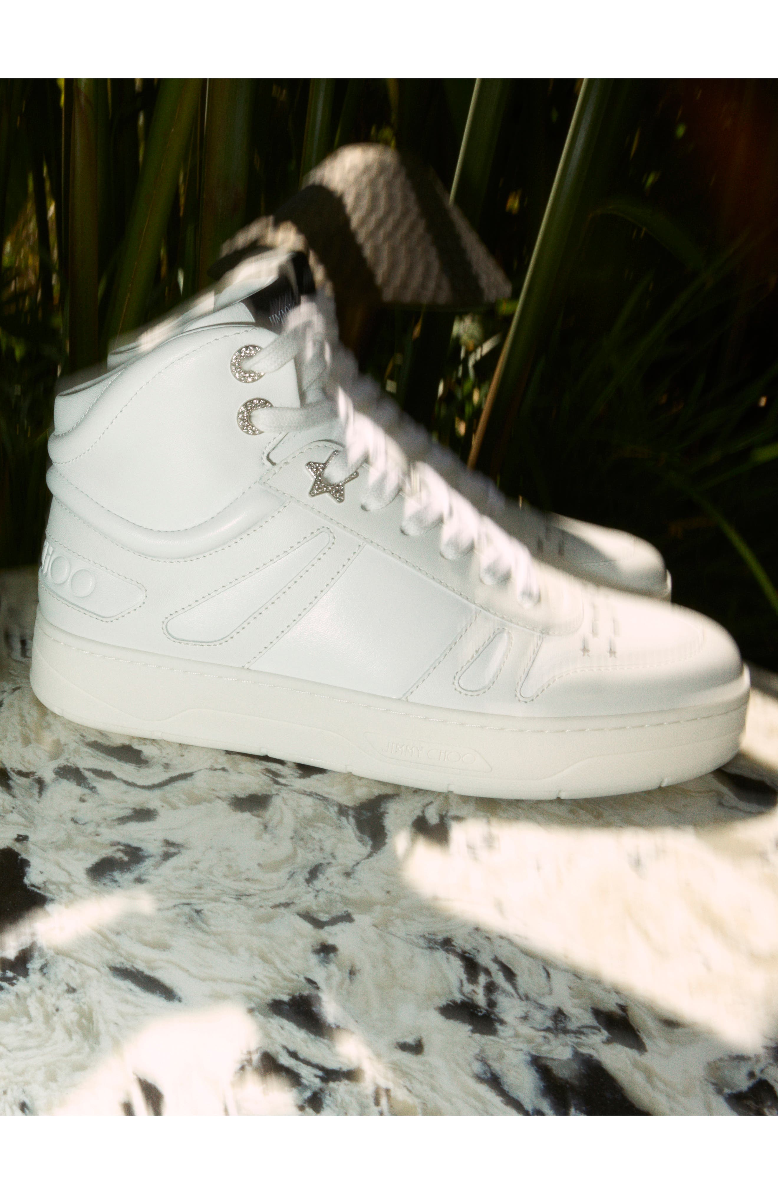 Jimmy Choo Hawaii High Top Sneaker, Alternate, color, 