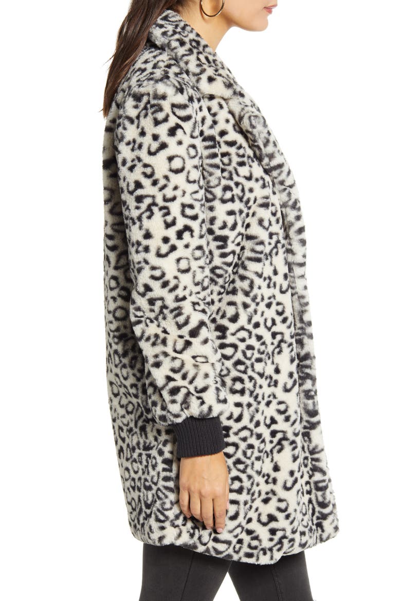 Faux Fur Coat, Alternate, color, IVORY