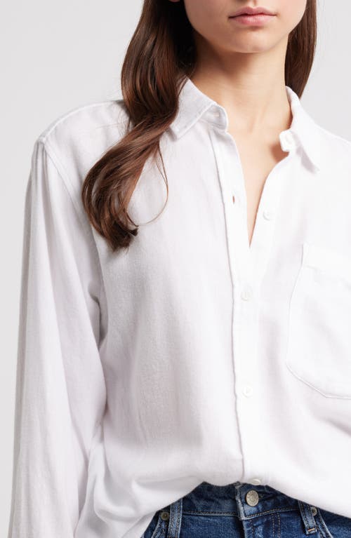 Rails Hannah Cotton Blend Button-up Shirt In Optic White