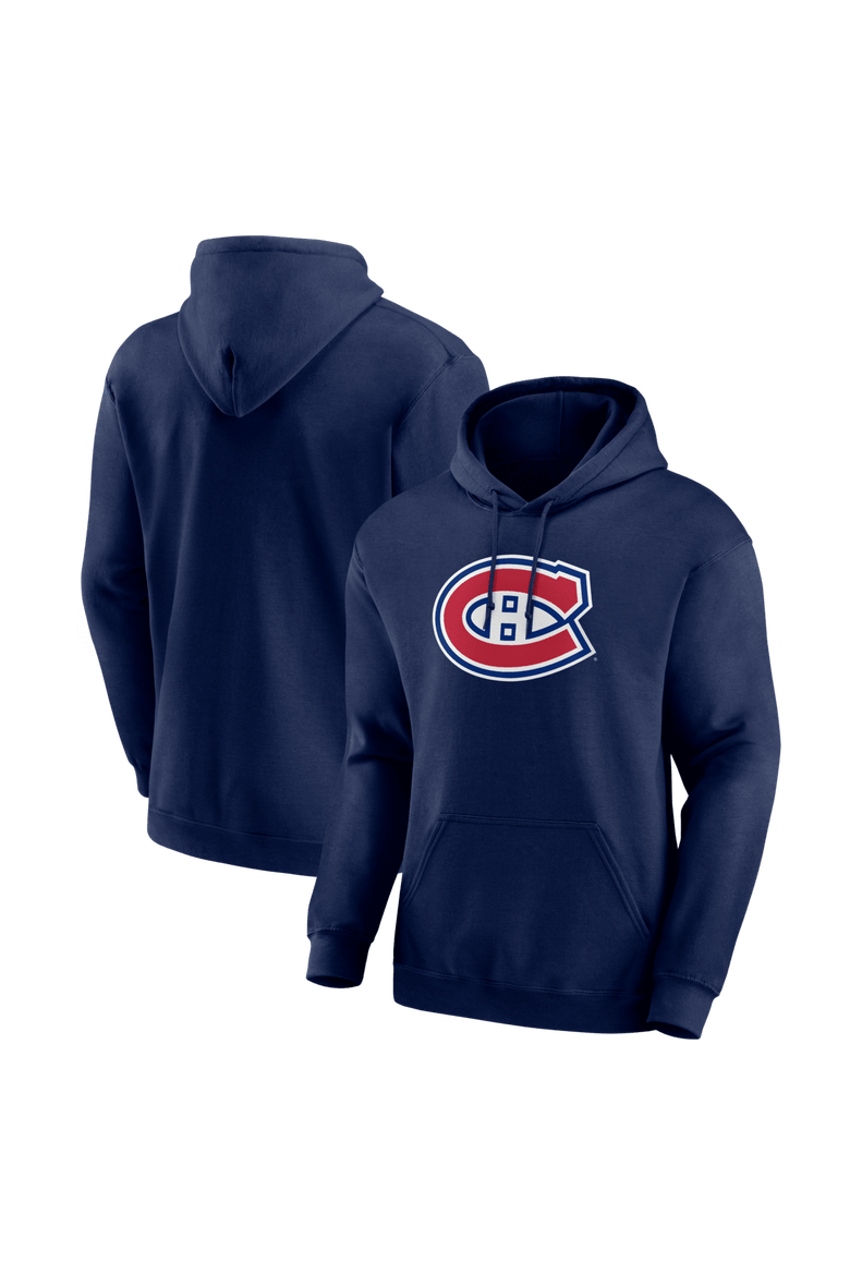 Men's Logo Athletic Navy Montreal Canadiens Essential Hoodie, Main, color, Navy