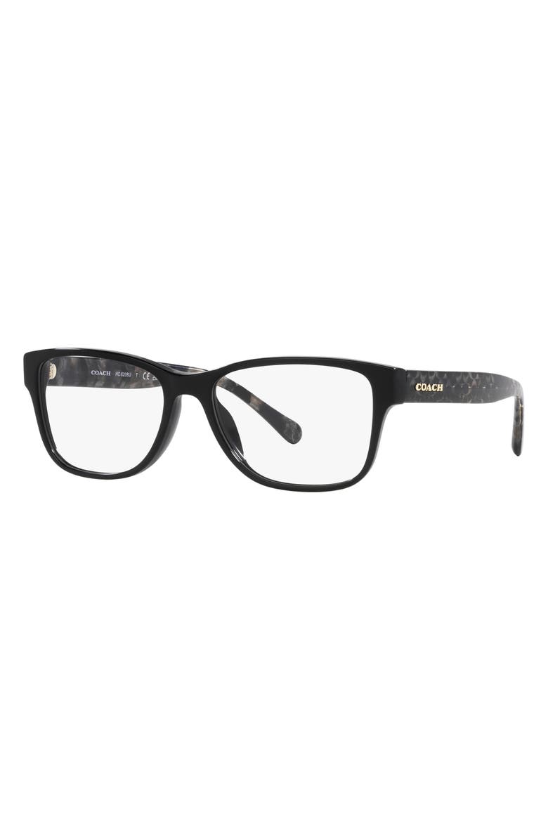 COACH 54mm Rectangular Optical Glasses, Alternate, color, 