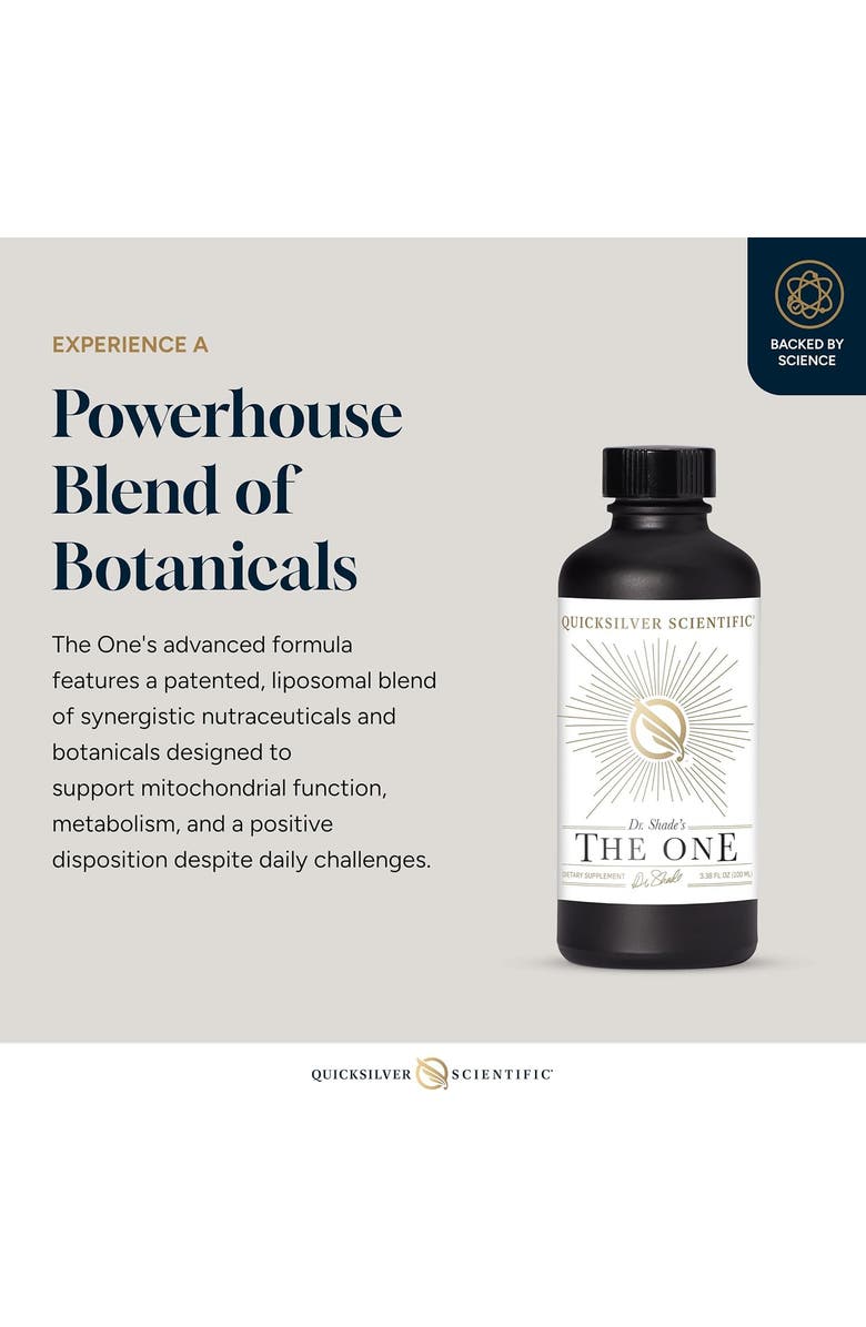 Quicksilver Scientific The One Liquid Adaptogenic Supplement with Resveratrol and CoQ10, Alternate, color, NO COLOR