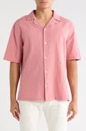 AllSaints Brenne Stretch Organic Cotton Camp Shirt