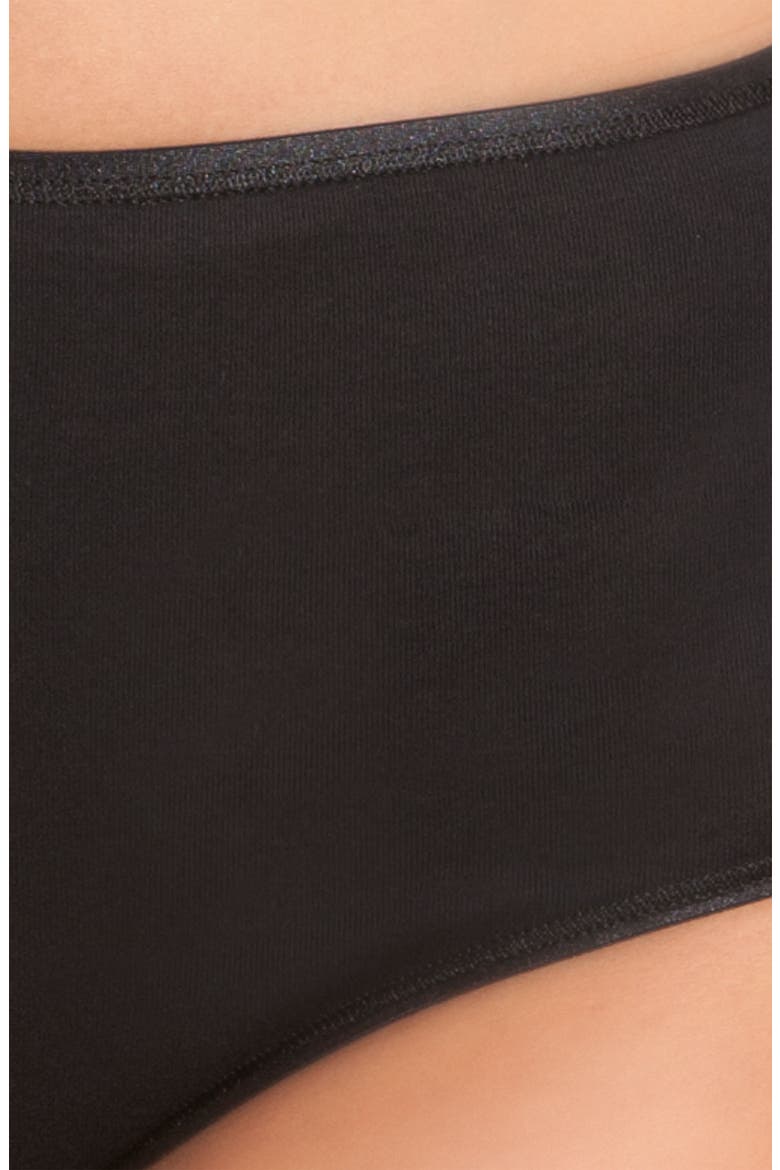Seamless Cotton Full Briefs, Alternate, color, BLACK