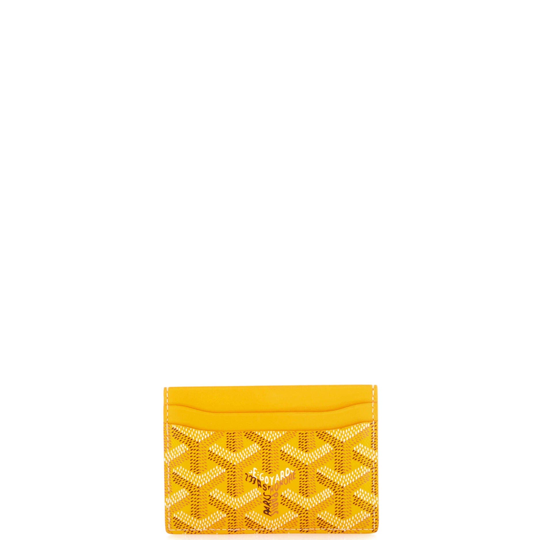 Pre-Owned Goyard Saint Sulpice Card Holder Coated Canvas, Alternate, color, Yellow