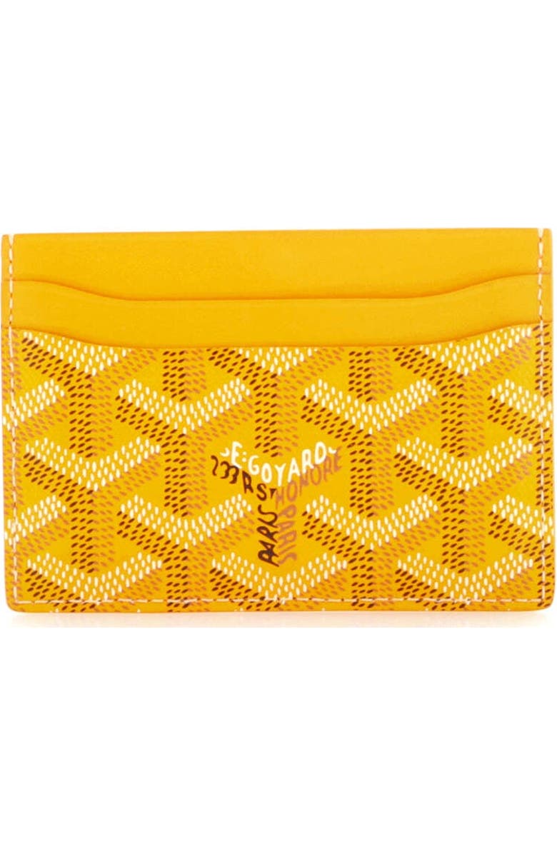 Pre-Owned Goyard Saint Sulpice Card Holder Coated Canvas, Alternate, color, Yellow