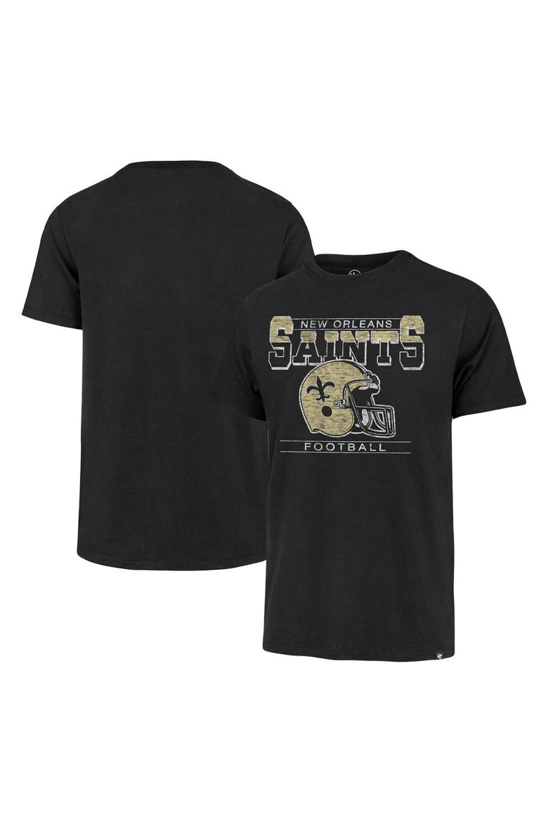 Men's '47 Black New Orleans Saints Time Lock Franklin T-Shirt, Alternate, color, Black
