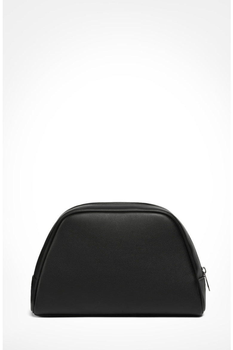 Necessaire Calfskin Zipped Toiletry Bag, Alternate, color, Black