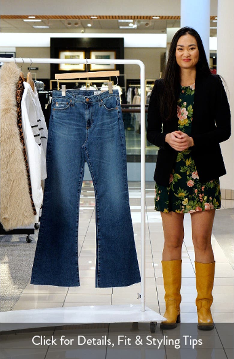 Madi Raw Hem High Waist Flare Jeans, sales video thumbnail