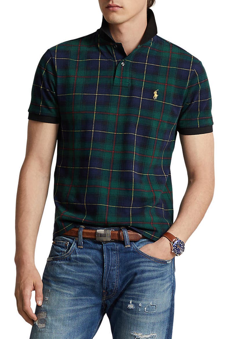 Plaid Cotton Piqué Polo, Main, color, THE POLO TARTAN