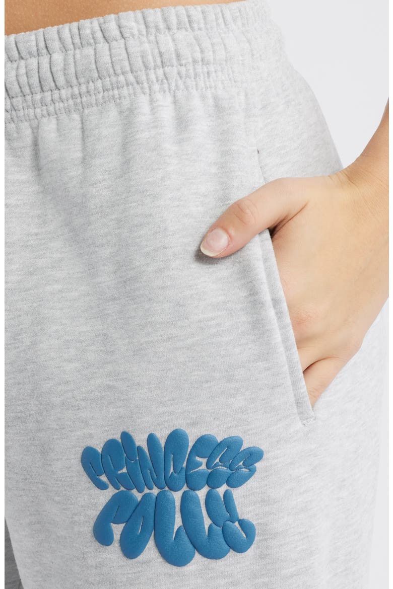 Puffy Logo Sweatpants, Alternate, color, GREY