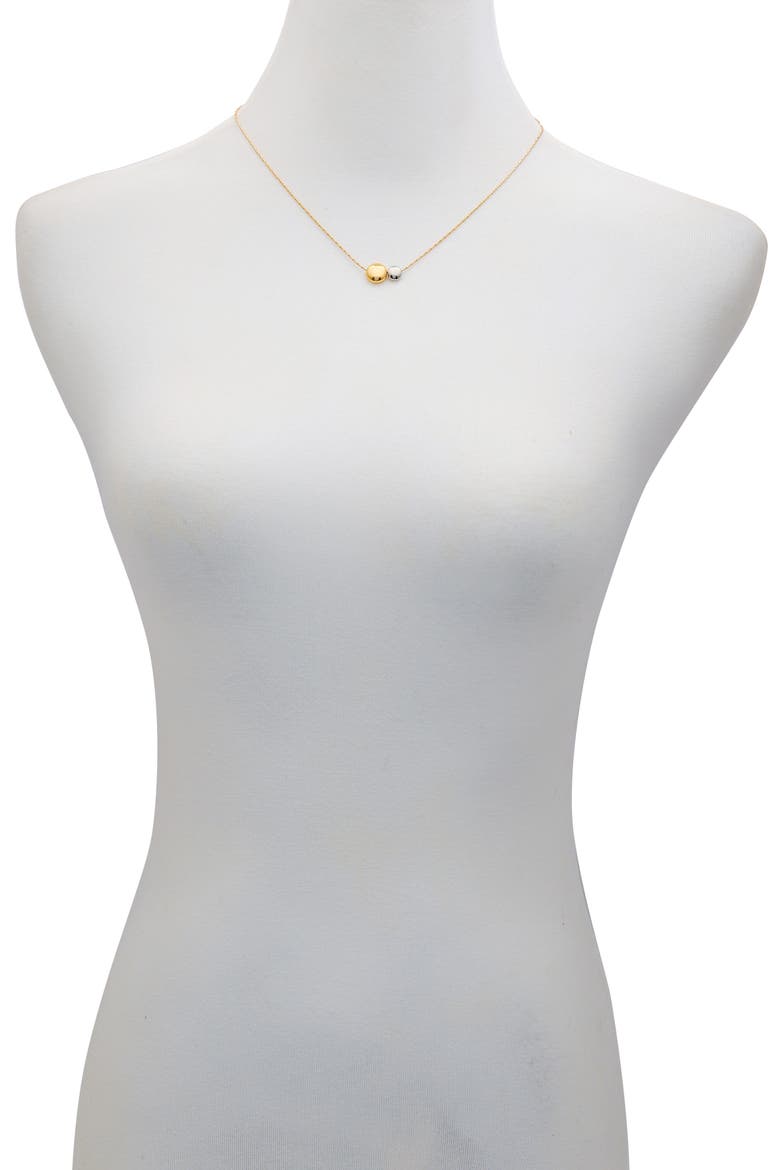 Two-Tone Orb Pendant Necklace, Alternate, color, GOLDTONE