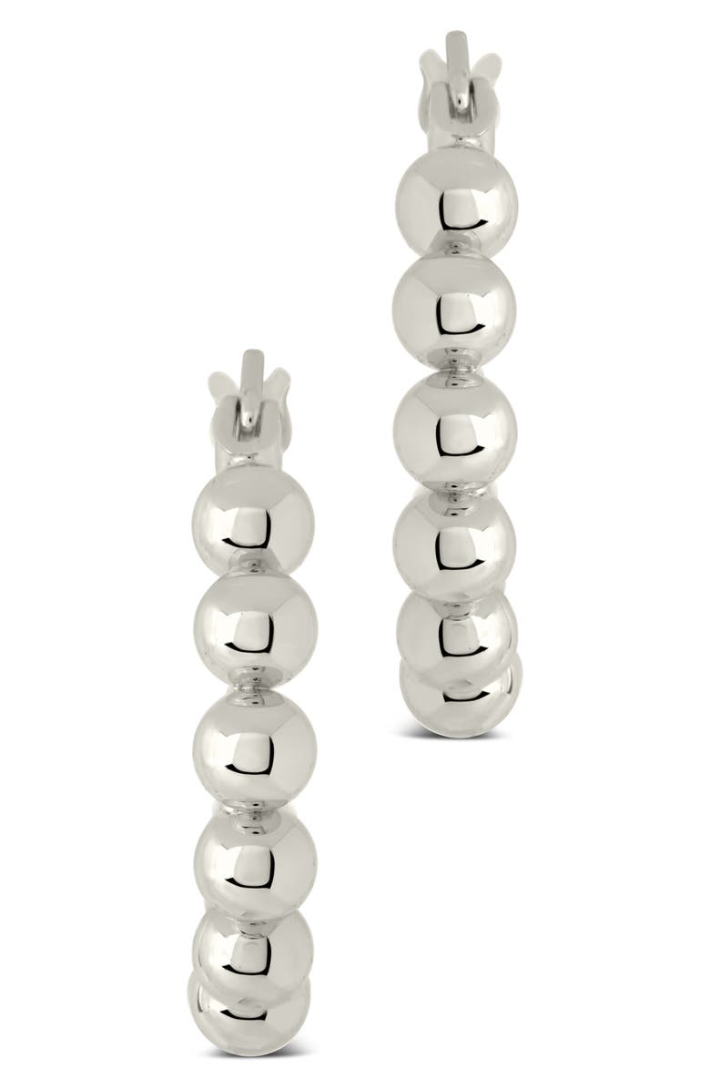 Sterling Forever Bubble Sphere Hoop Earrings, Alternate, color, Silver
