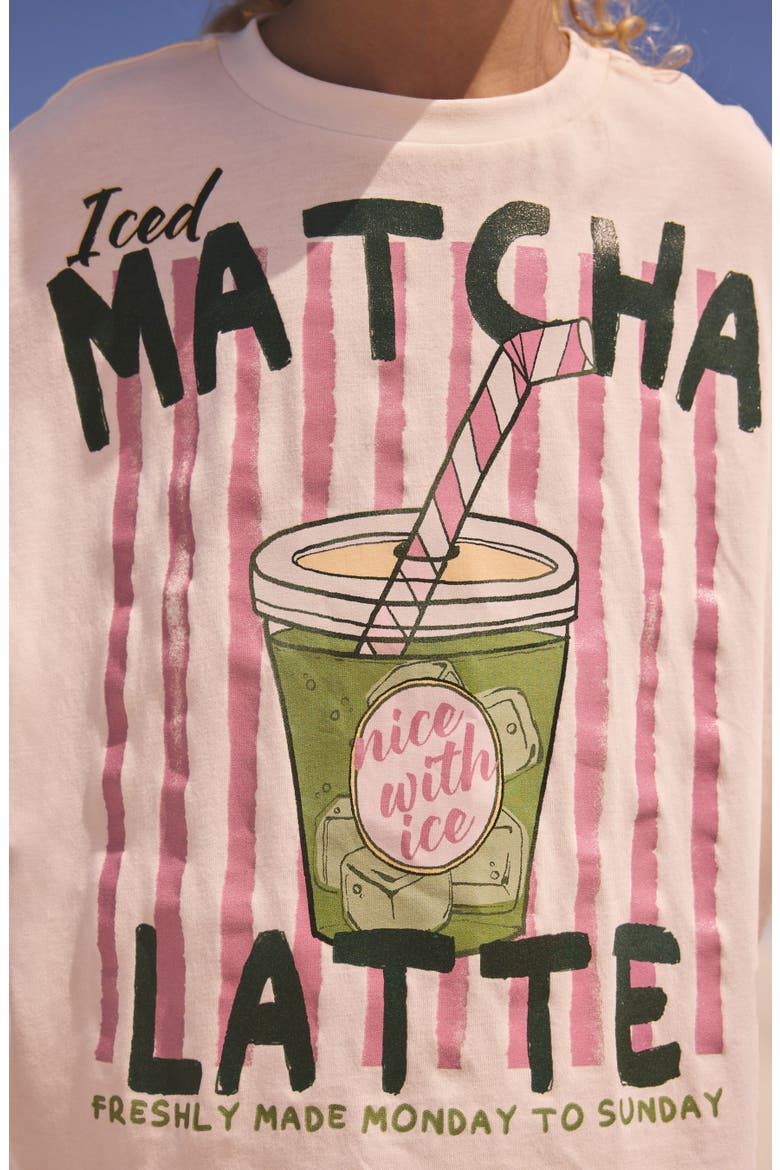 Kids' Matcha Graphic T-Shirt & Shorts Set, Alternate, color, GREEN
