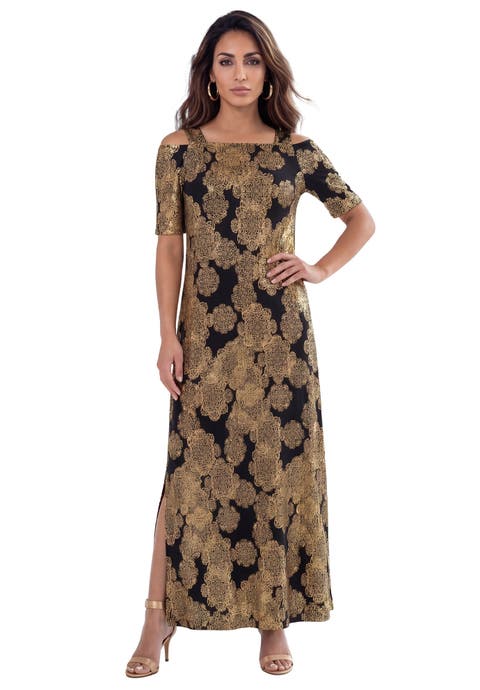 Plus Size Cold Shoulder Maxi Dress