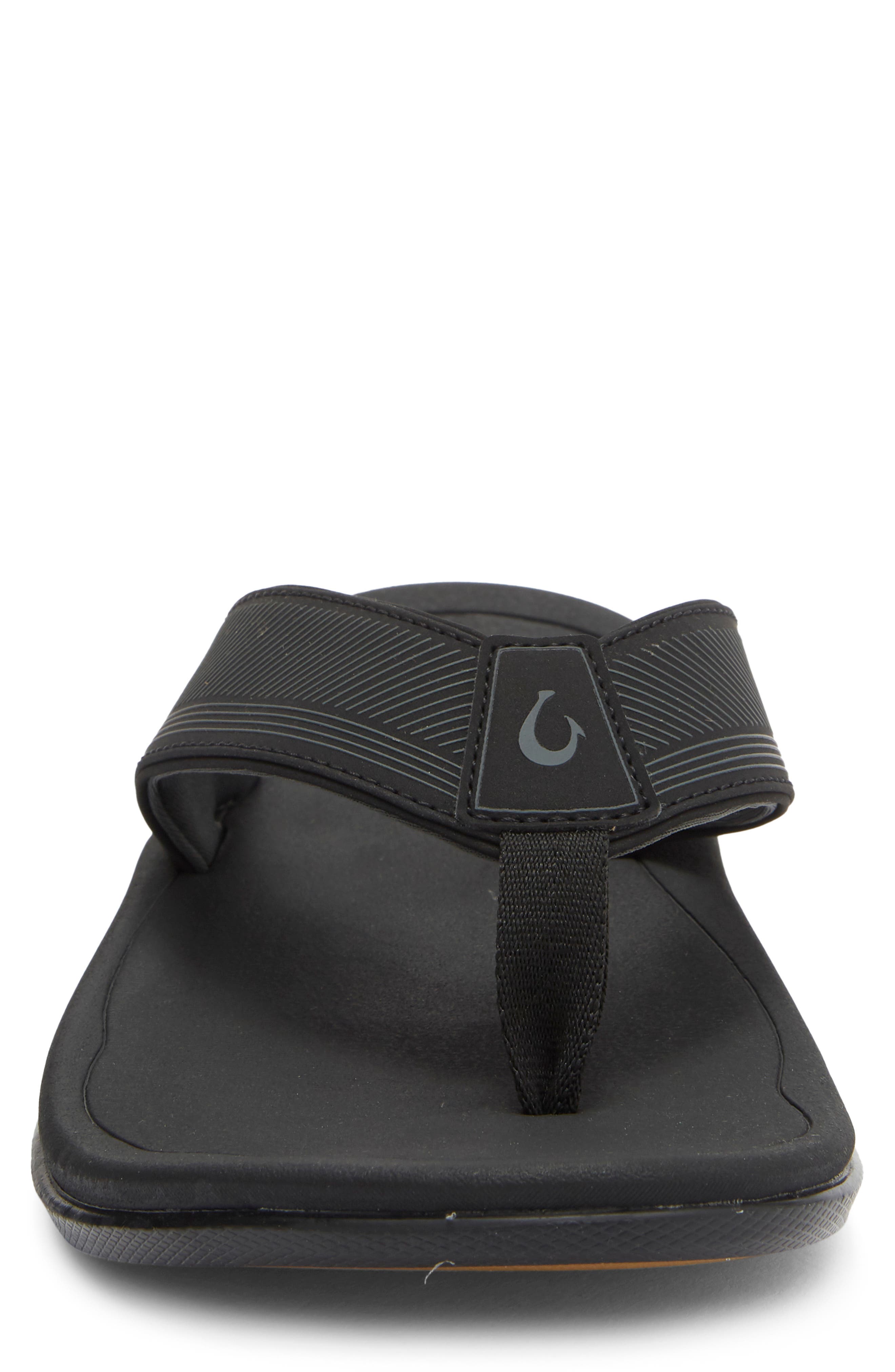 OluKai Ahi Kai Flip Flop, Alternate, color, Black/ Black