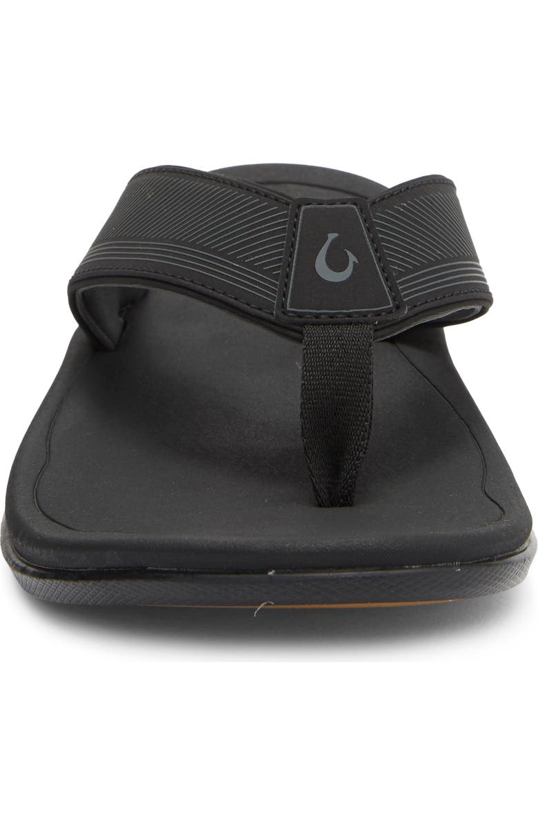 OluKai Ahi Kai Flip Flop, Alternate, color, Black/ Black