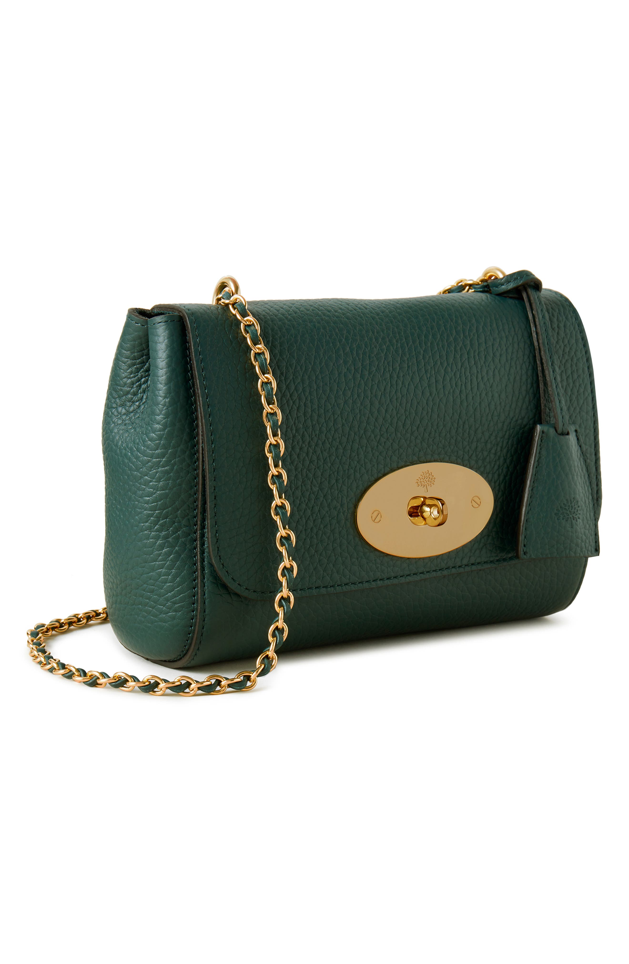 Mulberry Lily Heavy Grain Leather Satchel, Alternate, color, Mulberry Green