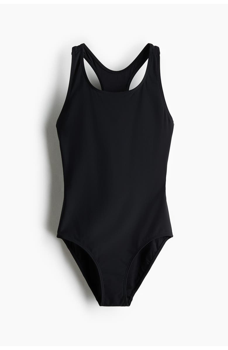 H&M Sports Swimsuit, Main, color, Black