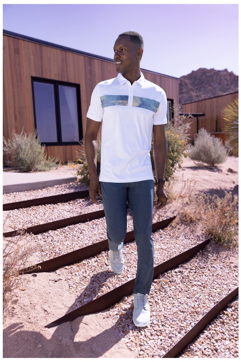 At Altitude Chest Stripe Polo, Alternate, color, WHITE