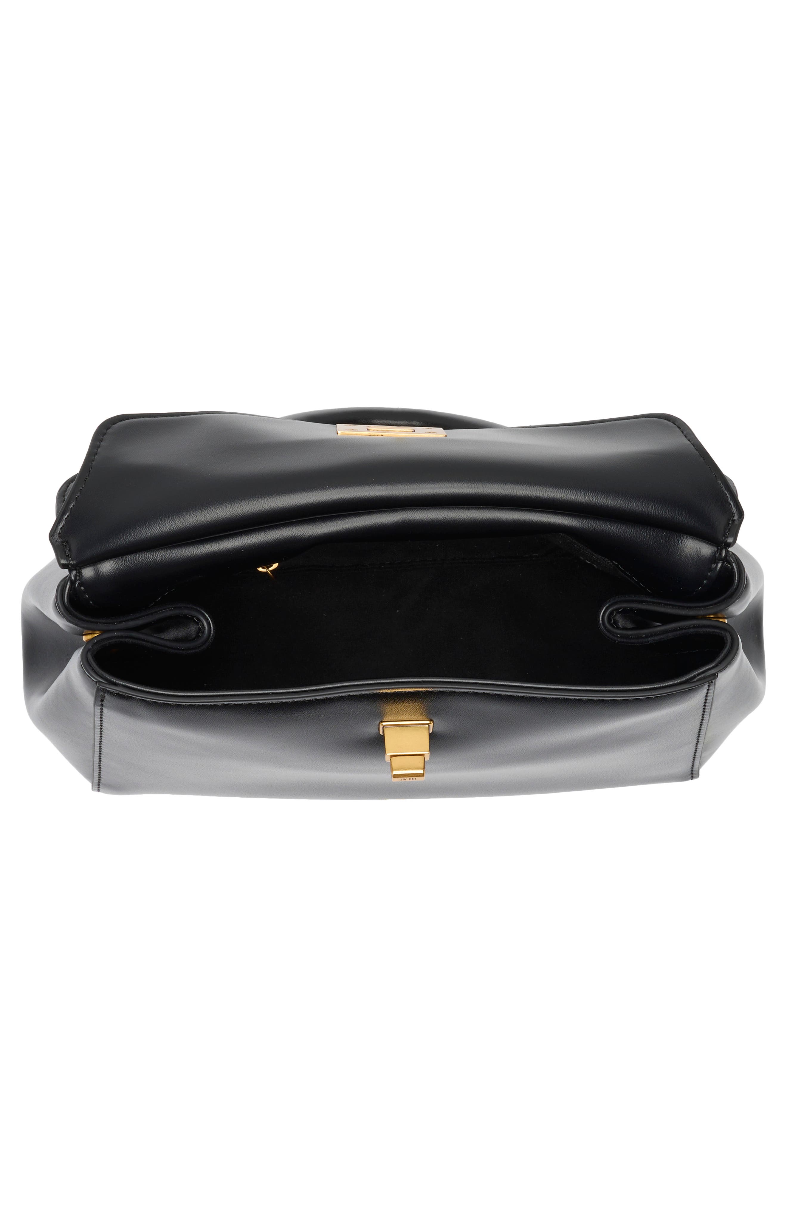 JW PEI Lucia Faux Leather Top Handle Bag, Alternate, color, Black