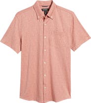Nordstrom Tech-Smart Trim Fit Floral Short Sleeve Button-Down Shirt