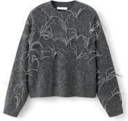 MANGO Feather Detail Sweater