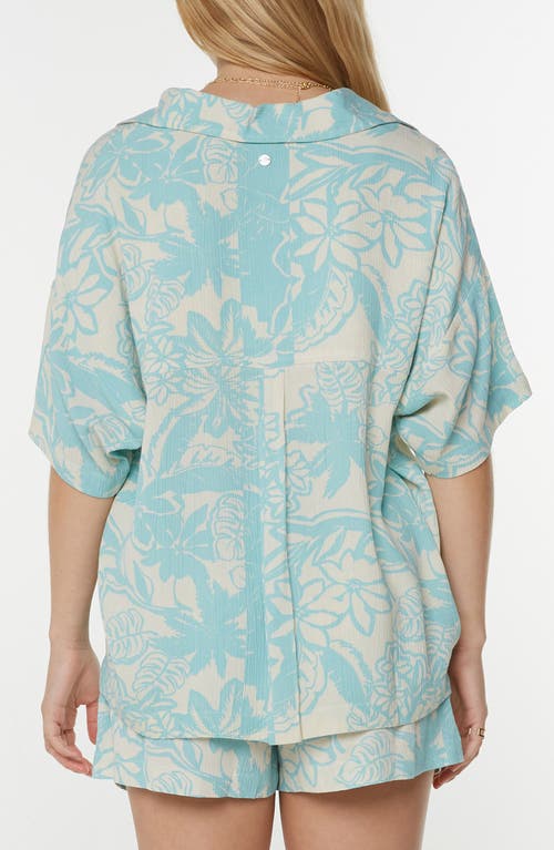 Roxy Kokomo Floral Camp Shirt In Blue