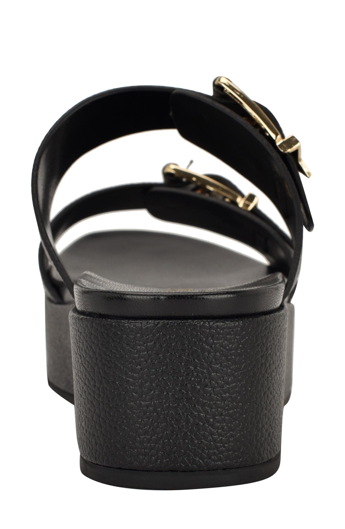 GUESS Platform Slide Sandal, Alternate, color, Black