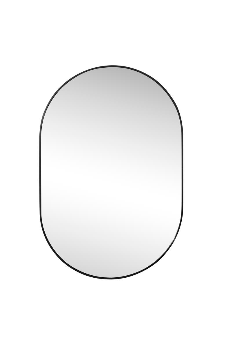 JONATHAN Y Milly Medium Oval Metal Framed Wall Mirror, Alternate, color,