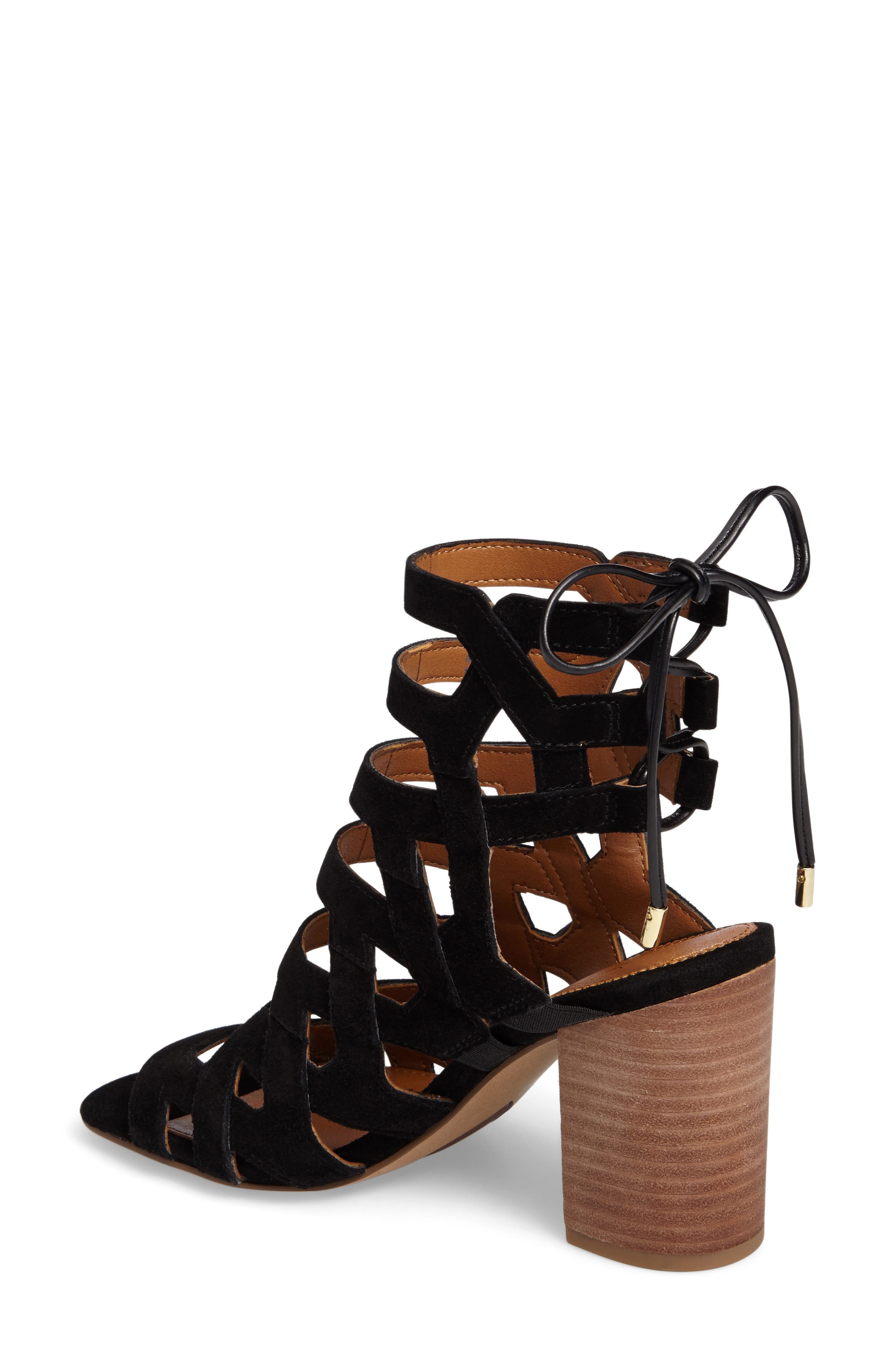 SARTO by Franco Sarto Connie Block Heel Cage Sandal, Alternate, color, 