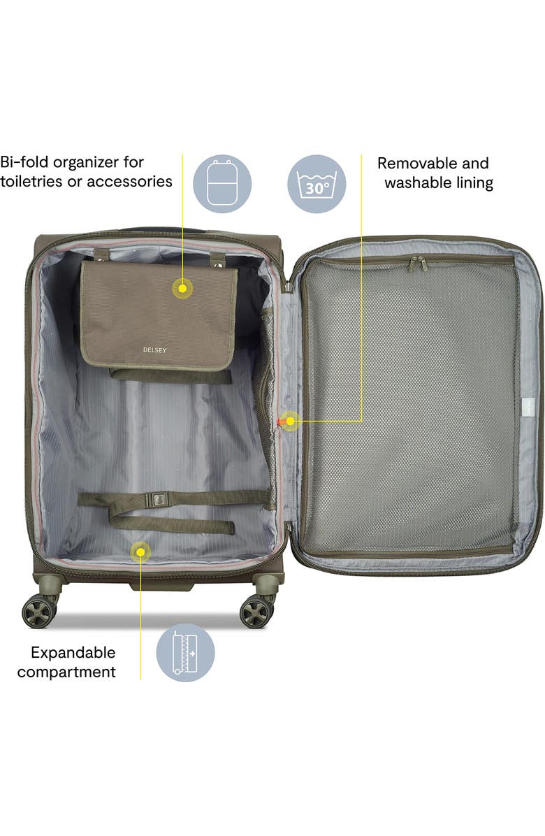 81028242 Helium DLX Checked-Medium 25 Inch Softside Expandable Luggage with Spinner Wheels, Alternate, color, Navy Blue