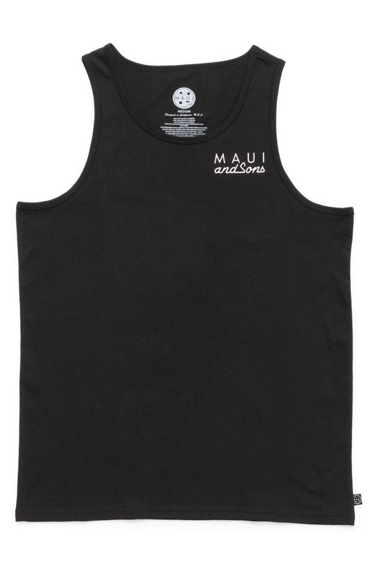Maui & Sons Cookie Logo Tank, Main, color, Black